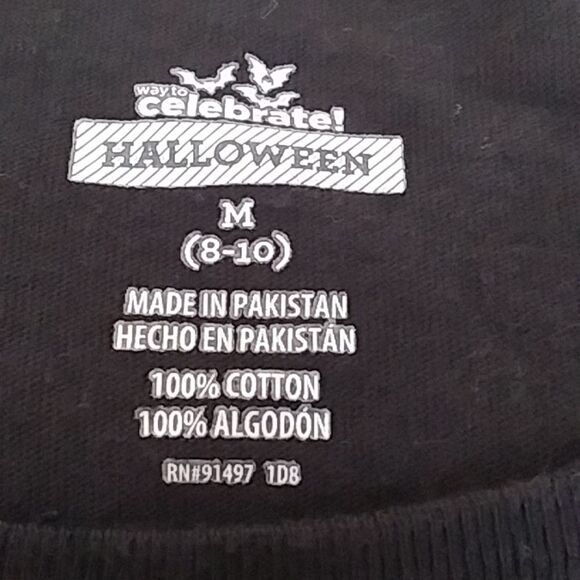 Wicked T Shirt  Women's Black Silver Spider Web Green Spell Out M - Picture 6 of 6